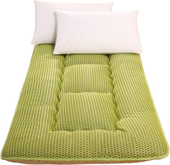 Opvouwbaar Matras - Gastenvloerbed - Comfortabel Slapen - Traagschuim Vulling - 120 x 200 cm - Groen