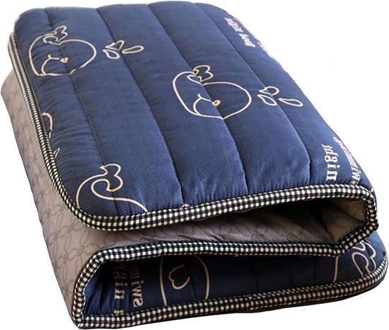 Opvouwbaar Matras - Japanse Futon - Comfortabel Slapen - Drukverdelend Ontwerp - 90 x 200 cm - Blauw