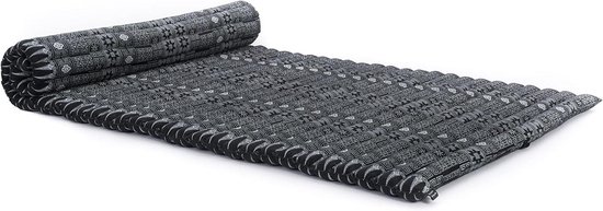 Opvouwbaar Matras - Japanse Futon Gastenbed - Ontspannen Meditatie - Natuurlijke Kapok Vulling - 190x100 cm - Zwart van Merkloos