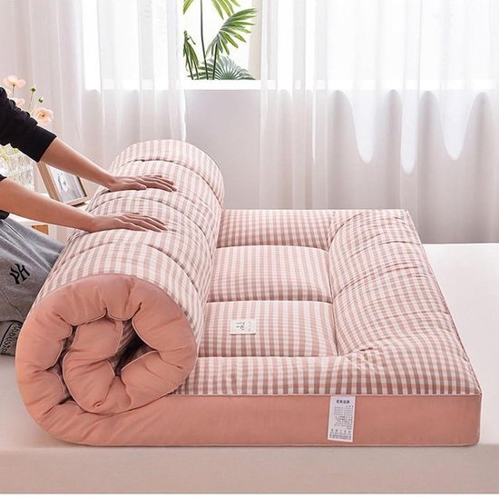 Opvouwbaar Matras - Japanse Futon - Logeren en Reizen - Ademend en Antislip - Queen Size - Grijs
