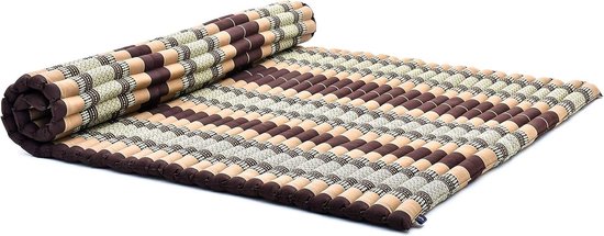 Opvouwbaar Matras - Japanse Futon Vloerbed - Ontspanning en Slaap - Kapok Gevuld - 190x145 cm - Bruin