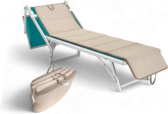Opvouwbaar Matras - Ligmat Strandmat - Comfort Buiten - Dubbelzijdig Ontwerp - 52 x 200 cm - Beige/Taupe