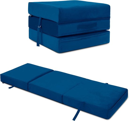 Opvouwbaar Matras - Logeerfuton Gastenbed - Comfortabel Slapen - 3-Delig Ontwerp - 198x66x14 cm - Pacific