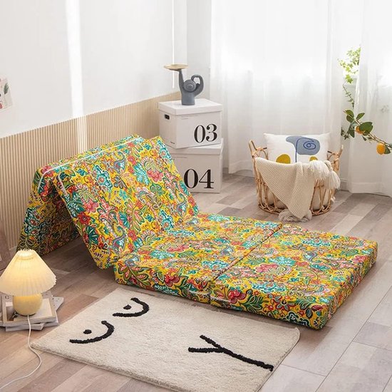 Opvouwbaar Matras - Slaapmat Gast - Tijdelijk Slapen - Hoge Dichtheid Schuim - Inclusief Reistas - Stijl 4
