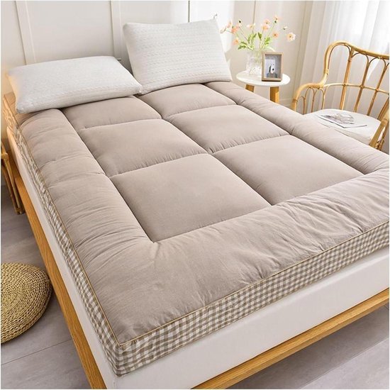 Opvouwbaar Matras - Tatami Vloermat - Gastvrij Ontvangen - Extra Dikke Vulling - 90x200cm - Bruin