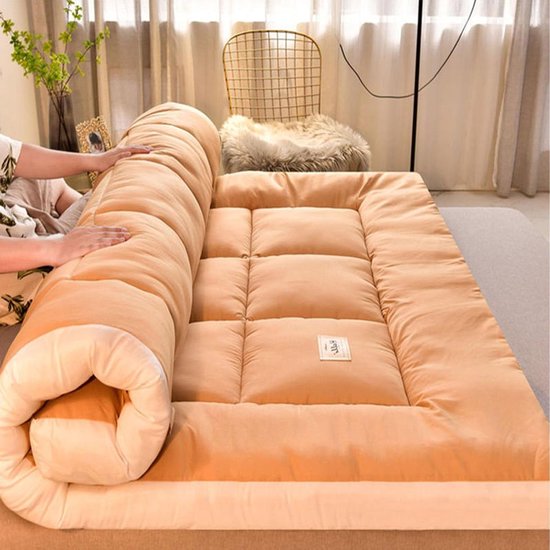 Opvouwbaar Matras - Vloerbed - Comfortabel Slapen - Huidvriendelijke Stof - 60x120cm - Lichtroze