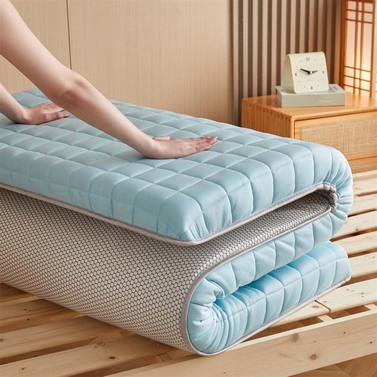 Opvouwbaar Matras - Vloermat Gastenmatras - Comfortabel Slapen - Traagschuim Vulling - 90 x 200 cm - Grijs
