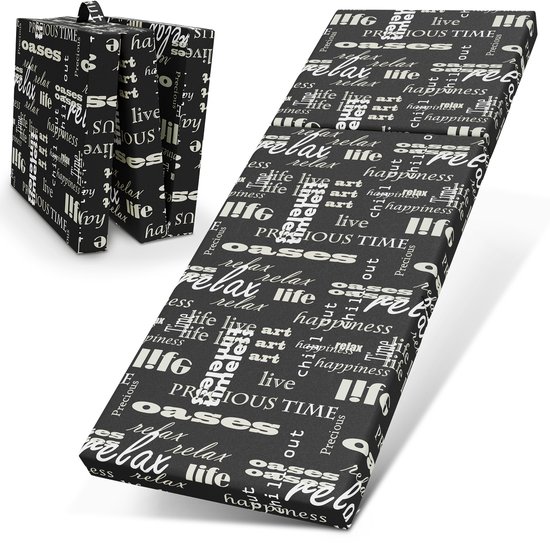 Opvouwbaar Matras voor Kinderen en Volwassenen - Middelstevig Vouwmatras, Logeermatras met Wasbare en Afneembare Hoes, Geschikt voor Reizen, Kamperen, Vloer - 70 x 190 x 9 cm van Milliard