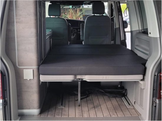 Opvouwbaar Matras - Vouwmatras Slaapmat - Kamperen Auto - 3-Delig Systeem - 189 x 110 cm - Zwart