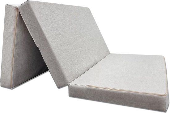 Opvouwbaar Schuimrubber Matras 120x200x10 cm - Camping, Logeermatras en Vloermat van Merkloos