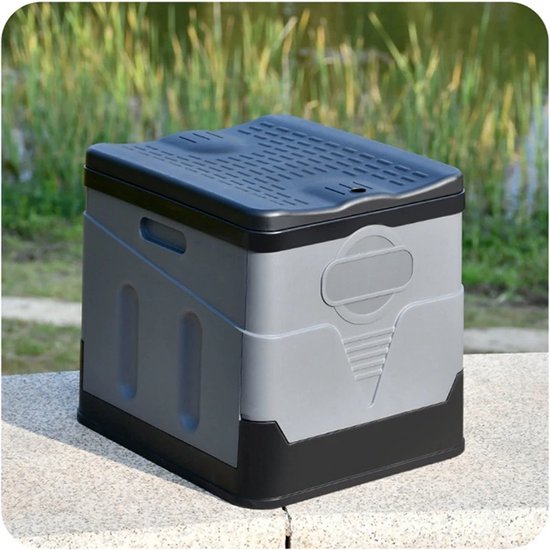 Opvouwbaar toilet - Camping toilet - Buiten wc - Nood toilet - Reis toilet - Grijs - Draagbaar - inklapbaar van Merkloos