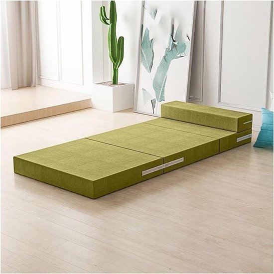 Opvouwbaar traagschuim matras 180x200x10 cm - Blauw van Merkloos