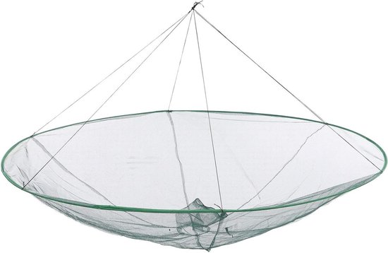Opvouwbaar Visnet - Garnalennet Garnalenval - Vissen Vangen - Sterk Nylon Materiaal - 150cm Uitklapbaar 50cm Opgevouwen