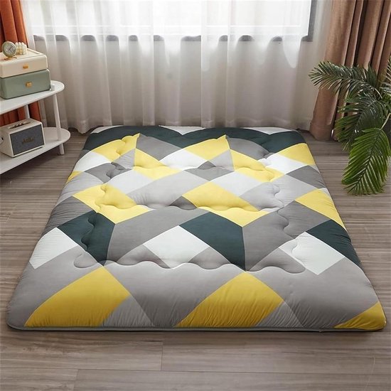 Opvouwbaar Vloermatras - Tatami Matras Pluche Matras - Comfortabel Slapen - Verdikt en Zacht - 90 x 200 cm - Grijs