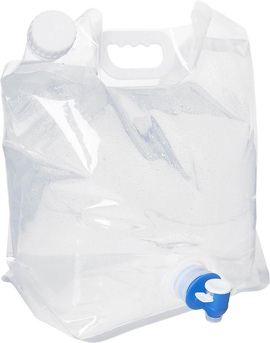 Opvouwbaar Waterreservoir met Kraan 11 l - Waterjerrycan - Water Jerrycan - Waterdispenser - Watercontainer Camping van Merkloos
