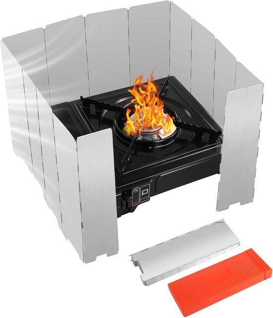 Opvouwbaar Windscherm 16 Platen Aluminium Campingkooktoestel Outdoor Windbescherming Gasfornuis