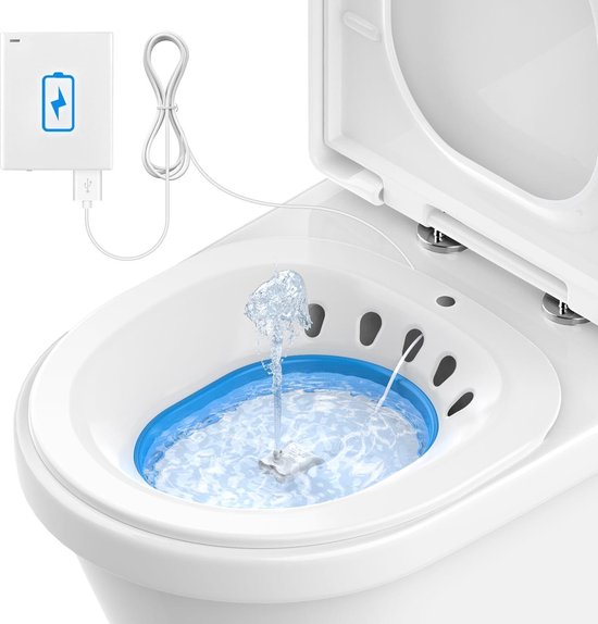Opvouwbaar zitbad met spoeling bidet inzetstuk - Draagbaar voor aambeienbehandeling - Kraambed en zwangere vrouwen - Ouderen van Cocobay