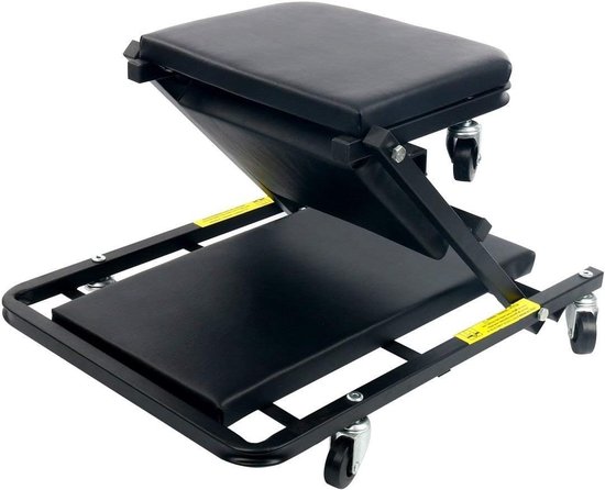 Opvouwbare 2-in-1 visitewagen met zitting en kruk, ruimtebesparend, 330 Ibs