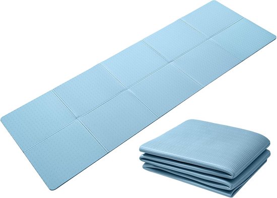 Opvouwbare Antislip Yogamat voor Fitness en Pilates - Draagbare Gymmat Voor Reizen van Merkloos