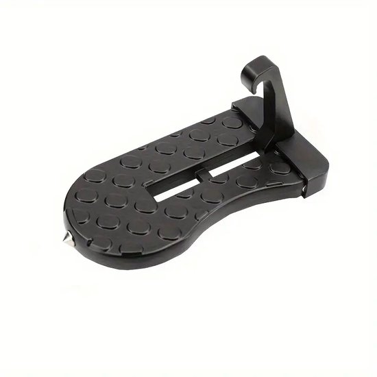 Opvouwbare Autodeurtrap Zwart – Antislip Veiligheidsstep met Ruitenhamer – Universeel Geschikt voor Auto, SUV, Camper, Van – Aluminiumlegering – Draagbaar – Daktoegang – Dakdrager Haak – Auto Accessoires – Noodhulp