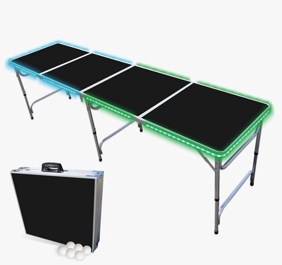 Opvouwbare Bierpong Tafel 8 Voet - Inclusief Pongballen - Geschikt voor Feesten en Evenementen