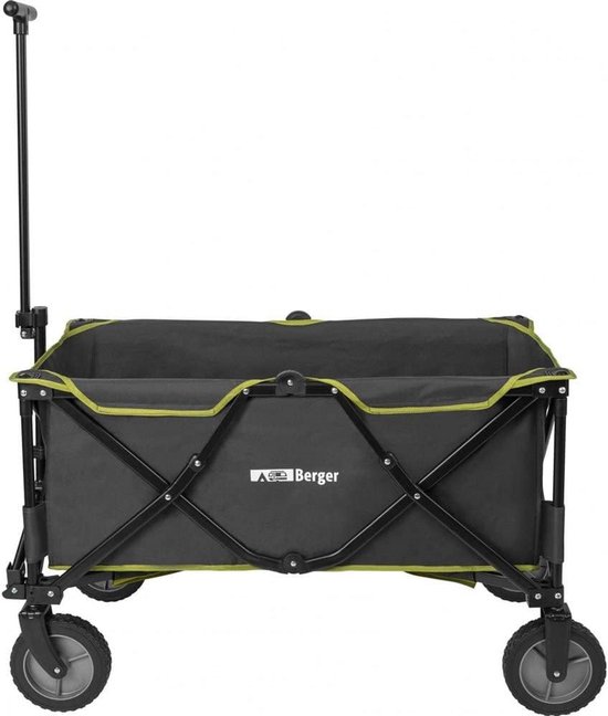 Opvouwbare Bolderkar 130 Liter - Transportkar tot 100 kg - Incl. Beschermhoes - Grijs van Merkloos