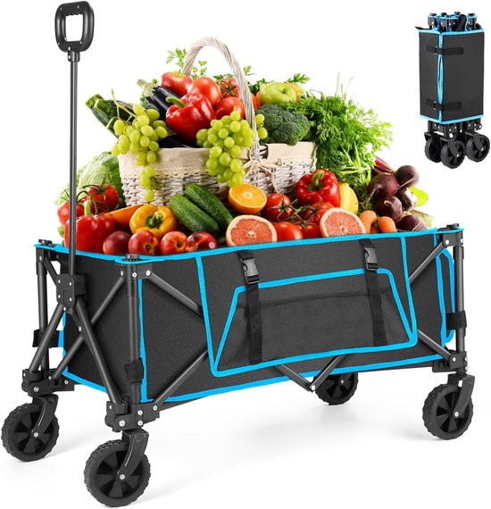 Opvouwbare Bolderkar 150L - Perfect voor Winkelen, Tuin en Kamperen van LuxeOutdoor