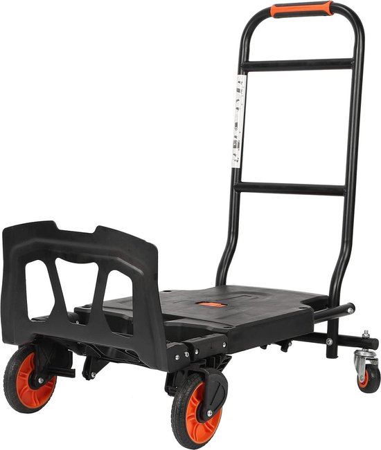 Opvouwbare bolderkar - 2-in-1 draagbare handwagen voor verhuizing - inklapbaar en draagbaar van Opvouwbare Bolderkar