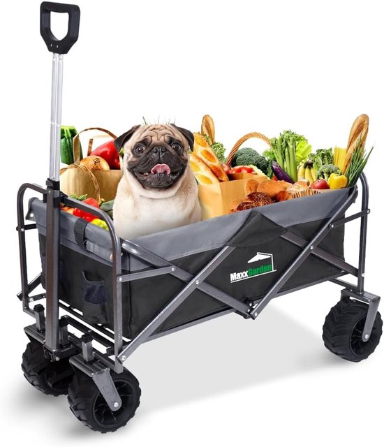 Opvouwbare Bolderkar 90x50x55 cm - Offroad Handwagen voor Strand en Tuin van Dunlop