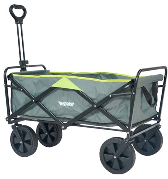 Opvouwbare Bolderkar met 100 Liter Volume en 360° Draaibare Voorwielen