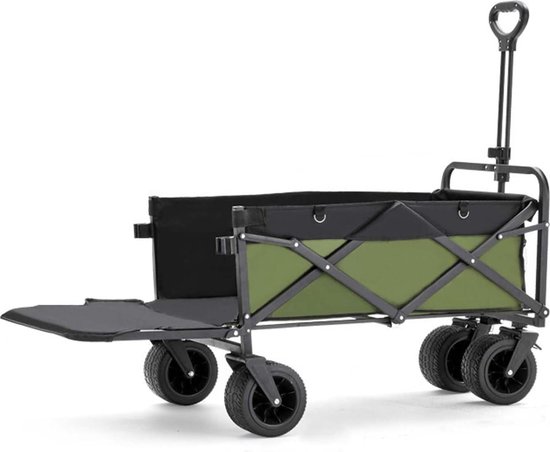 Opvouwbare bolderkar met 230 liter capaciteit en 200 kg draagkracht - strandwagen met terreinwielen van LifeGoods
