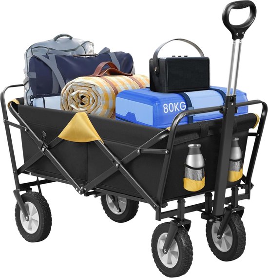 Opvouwbare Bolderkar met 4 Wielen - Ideaal voor Transport tot 80 kg van IVOL