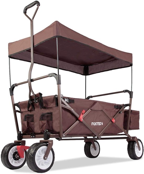 Opvouwbare Bolderkar met Dak - Ideaal voor Strand en Tuin - Stevig Stalen Frame - Voor Kinderen en Volwassenen van LifeGoods