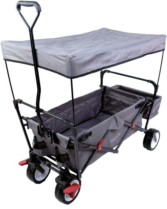 Opvouwbare Bolderkar met Dak - Ideaal voor Strand, Gazons en Losse Grond - Stevig Stalen Frame en Makkelijk Opvouwbaar van LifeGoods