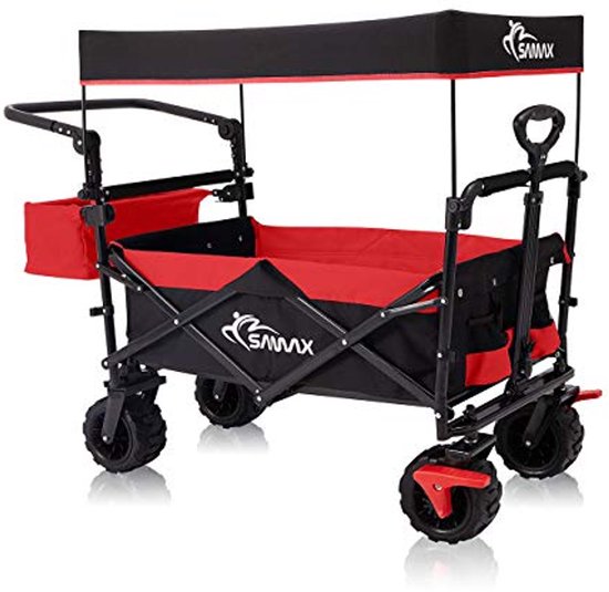 Opvouwbare Bolderkar met Dak - Multifuntionele Transportkar voor Buitenactiviteiten van LifeGoods