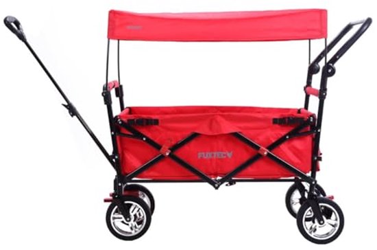 Opvouwbare Bolderkar met UV-Bescherming - Perfect voor Gezinsuitjes en Tuinactiviteiten van Merkloos