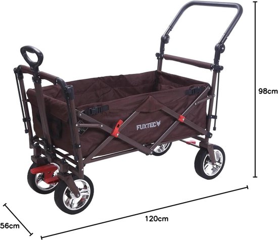 Opvouwbare Bolderkar met UV-Bescherming - Perfect voor Gezinsuitjes en Tuinactiviteiten van Merkloos