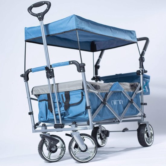 Opvouwbare Bolderkar met Zonnedak voor Kinderen - Hoge Stabiliteit tot 80 kg van Lifetime Garden