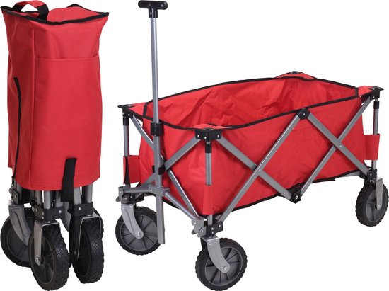 Opvouwbare Bolderkar | Rood | 90 x 49 x 58 cm van LUMAGEAR