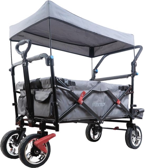 Opvouwbare Bolderkar - Ruime Transportkar met Dubbele Remmen en UV-bescherming voor Kinderen en Outdoor van Pavillo