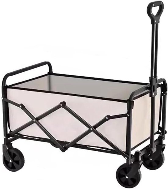 Opvouwbare Bolderkar - Strandkar Tuinkar - Vervoeren van spullen - Met wielen - 180L - Khaki