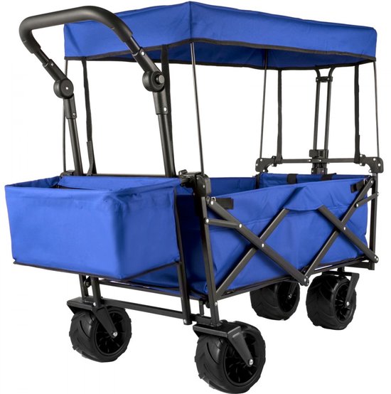 Opvouwbare Bolderkar - Tuinwagen/Strandkar - Max. Draagvermogen 100 kg - Afmetingen 92,7 x 54,3 x 98,5 cm - Multifunctioneel Transport - Voor Strand, Tuin, Sport & Vissen van Merkloos