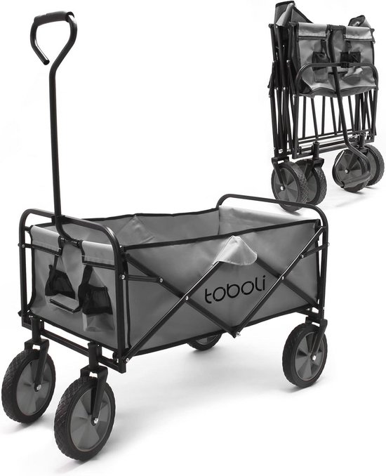 Opvouwbare bolderkar voor 100 kg - Handkar voor buiten en binnen, ideaal voor picnicks en tuinwerkzaamheden van Floordirekt