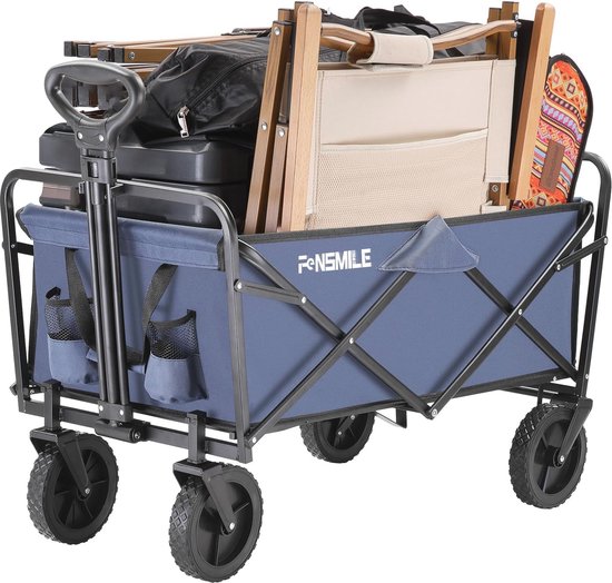 Opvouwbare bolderkar voor 100 kg, ideale draagbare handwagen voor outdoor, camping en strand van Sekey