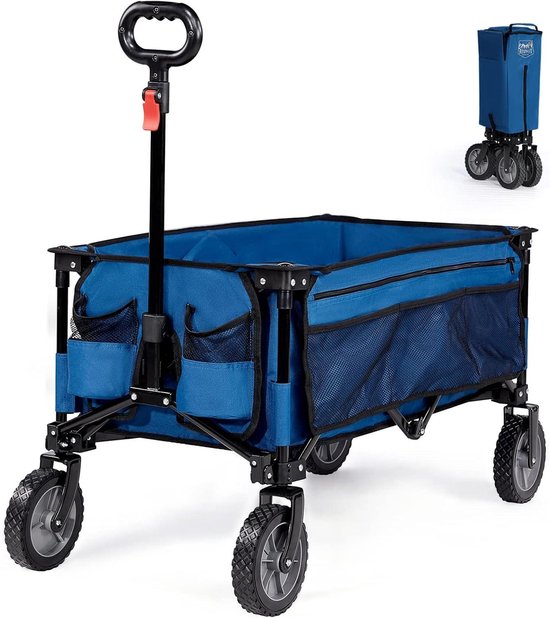 Opvouwbare Bolderkar voor Alle Soorten Terrein - Blauw (Normaal wiel) van Merkloos