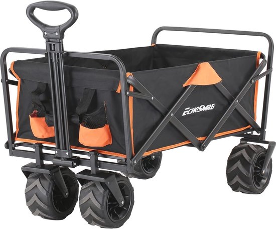 Opvouwbare Bolderkar voor Buiten | Handwagen met Verstelbare Handgreep en 360° Draaibare Wielen | Duurzaam en Belangrijk tot 160 kg van Sekey