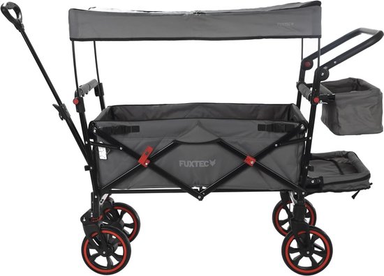 Opvouwbare Bolderkar voor Kinderen - Handkar en Tuintrolley - Ideaal voor Outdoor Transport - Inclusief Afneembare Kap en Achtertas van LifeGoods