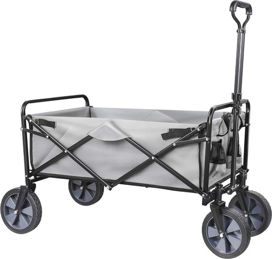 Opvouwbare Bolderkar voor Transport tot 100 kg - Offroad Handkar met Verlengbare Handgrepen van Rocktrail
