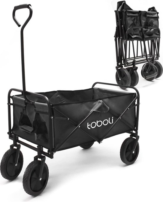 Opvouwbare bolderkar voor transport tot 100 kg - Offroad handkar voor strand, park en tuin van MaxxGarden