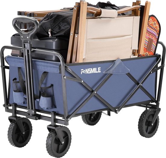 Opvouwbare Bolderkar voor Tuin en Strand - 100 Liter, 100 kg Draagkracht, Lichte Transportwagen van LifeGoods